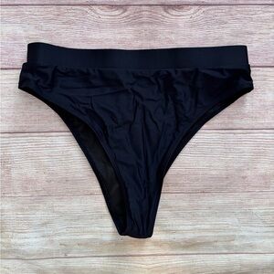 Black High-Cut cheeky Bikini Bottom